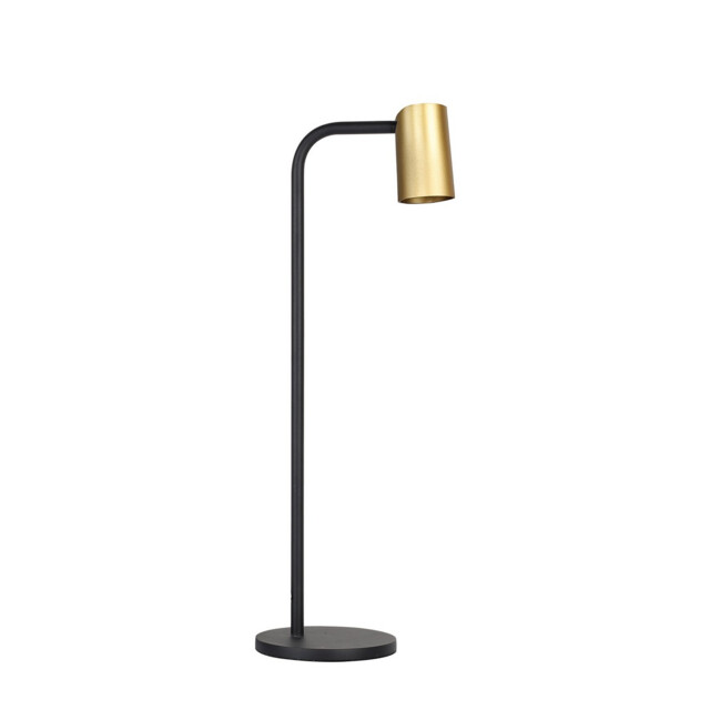 Sal Tall Table Lamp With Inline Switch 1 Light GU10, Satin Gold/Matt Black - image 1