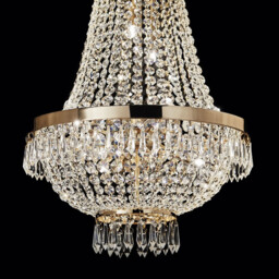 Caesar  6 Light Crystal Chandelier Gold Finish, G9 - thumbnail 2