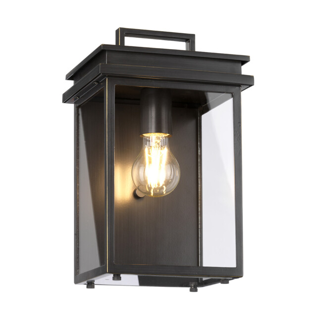 Glenview Outdoor 1 Light Wall Lantern, Antique Bronze, IP44, E27 - image 1