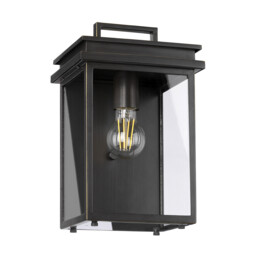 Glenview Outdoor 1 Light Wall Lantern, Antique Bronze, IP44, E27 - thumbnail 2