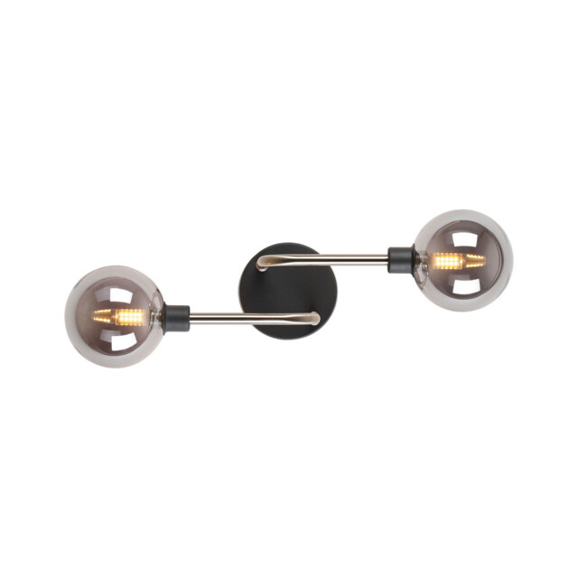 Humphrey Wall Lamp, 2 Light G9, Graphite, Satin Nickel, Smoke Glass - image 1
