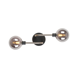 Humphrey Wall Lamp, 2 Light G9, Graphite, Satin Nickel, Smoke Glass - thumbnail 1