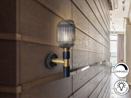Norma Wall Lamp Black, Brass 1xE27 870lm - thumbnail 1