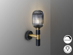 Norma Wall Lamp Black, Brass 1xE27 870lm - thumbnail 3