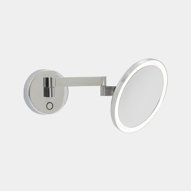 Vanity Illuminated Bathroom Mirror Chrome, Sandblasted LED 10.5W 3000K IP44 Touch Dimming - image 1