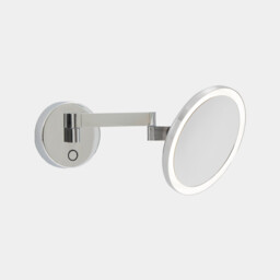 Vanity Illuminated Bathroom Mirror Chrome, Sandblasted LED 10.5W 3000K IP44 Touch Dimming