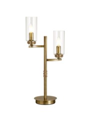 Seward Table Lamp, 2 x E14, Antique Brass