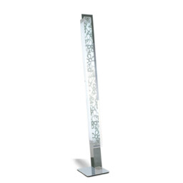 Euphoria Floor Lamp 2 Light T5, Polished Chrome/Opal White Glass, NOT LED/CFL Compatible - thumbnail 1