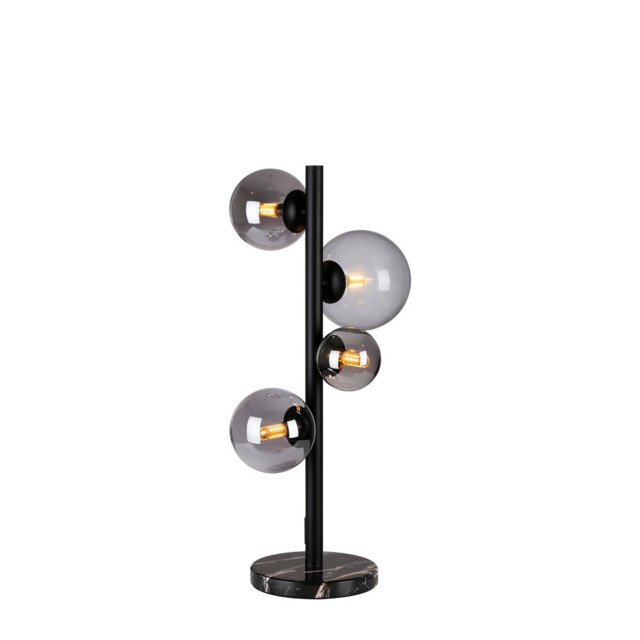 Marshall Table Lamp, 4 Light G9, Satin Black, Smoke Plated Glass - image 1