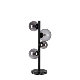 Marshall Table Lamp, 4 Light G9, Satin Black, Smoke Plated Glass - thumbnail 5