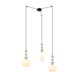 Theros Cluster Pendant Ceiling Light Sandy Black - Antique Brass 3xE27