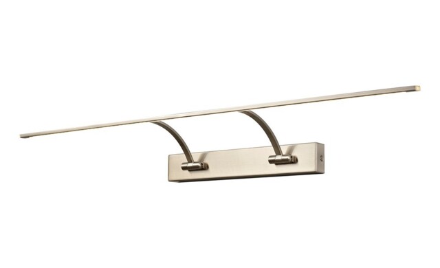 Walton Large 2 Arm Wall Lamp, Picture Light, 1 x 16W LED, 3000K, 1200lm, Satin Nickel - image 1