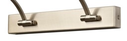 Walton Large 2 Arm Wall Lamp, Picture Light, 1 x 16W LED, 3000K, 1200lm, Satin Nickel - thumbnail 5