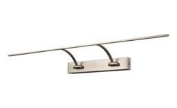 Walton Large 2 Arm Wall Lamp, Picture Light, 1 x 16W LED, 3000K, 1200lm, Satin Nickel - thumbnail 3