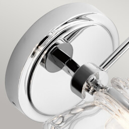 Kichler Talland Bathroom Wall Lamp Polished Chrome, IP44 - thumbnail 5