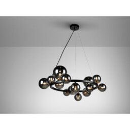 Astros 14 Light Globe Pendant Ceiling Light Matt Black, Mirror Grey, G9 - thumbnail 5