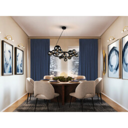 Astros 14 Light Globe Pendant Ceiling Light Matt Black, Mirror Grey, G9 - thumbnail 2