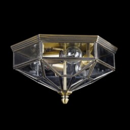 Zeil Flush Ceiling Lamp Bronze, 3 Light IP43, E27 - thumbnail 3