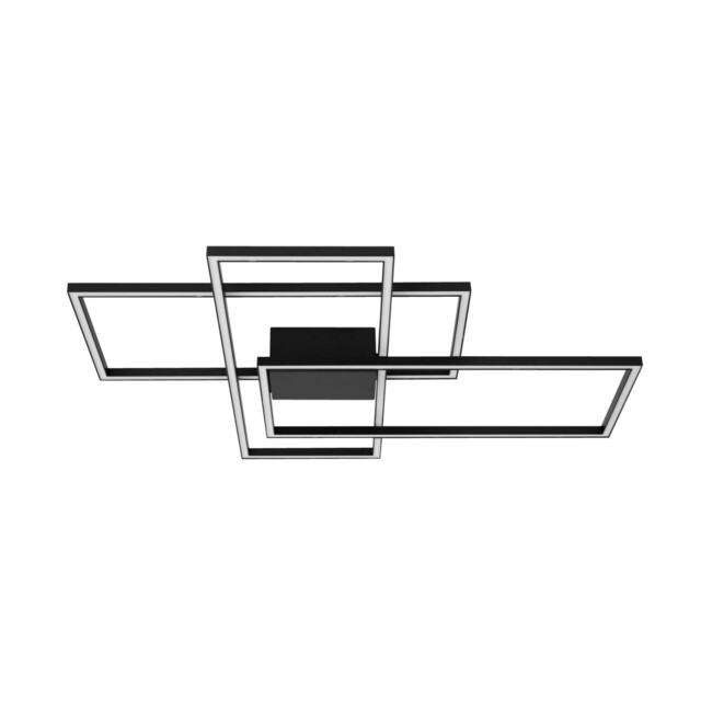 Bilbao Integrated LED Semi Flush Light Matt Black Aluminium LED 55W 3550Lm 3000K - image 1