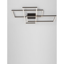 Bilbao Integrated LED Semi Flush Light Matt Black Aluminium LED 55W 3550Lm 3000K - thumbnail 5