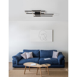 Bilbao Integrated LED Semi Flush Light Matt Black Aluminium LED 55W 3550Lm 3000K - thumbnail 2