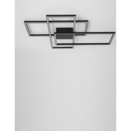 Bilbao Integrated LED Semi Flush Light Matt Black Aluminium LED 55W 3550Lm 3000K - thumbnail 3
