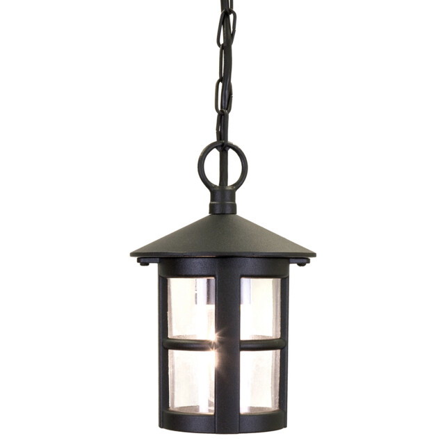 Hereford 1 Light Outdoor Ceiling Lantern Black IP43, E27 - image 1