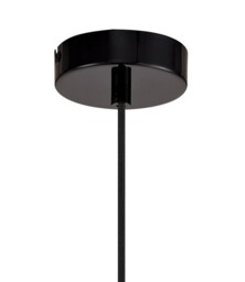 Perrysburg Single Large Ceiling Pendant, 1 Light Adjustable E27, Gloss Black, Gloss White - thumbnail 5
