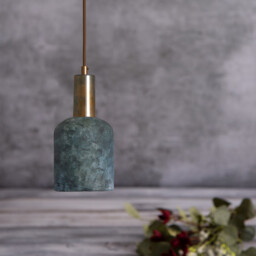 Osier Pendant Blue Earth, Antique Brass - thumbnail 5