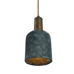 Osier Pendant Blue Earth, Antique Brass - thumbnail 2