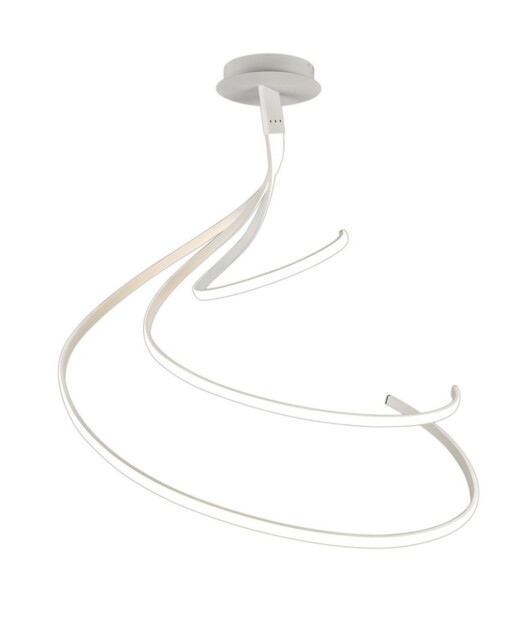 Nur XL Semi Flush Ceiling 80W LED 3000K, 6200lm, Dimmable White, Frosted Acrylic - image 1