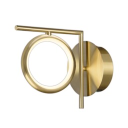 Olimpia Wall Lamp, 8W LED, 3000K, 600lm, IP20, Satin Gold