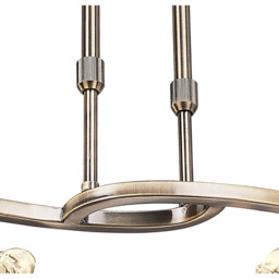 Rosa Del Desierto Telescopic Linear Pendant Line 4 Light G9, Antique Brass - thumbnail 5