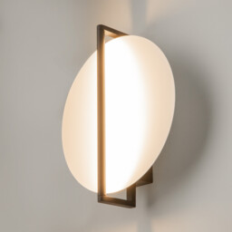 Mira Modern Integrated LED Wall Lamp Black 3000K 200lm White Shade - thumbnail 2