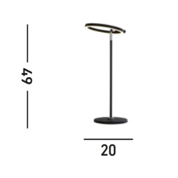 Space LED Table Lamp, Black Metal - thumbnail 5