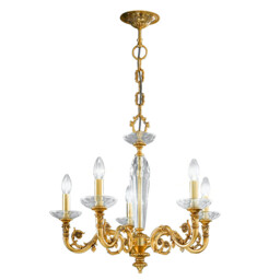 Contarini Multi Arm Chandeliers 5 Light French Gold - thumbnail 1