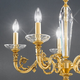 Contarini Multi Arm Chandeliers 5 Light French Gold - thumbnail 3