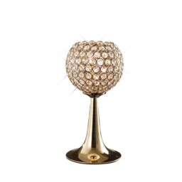 Ava Table Lamp 2 Light French Gold, Crystal