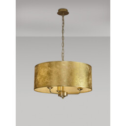 Banyan 3 Light Multi Arm Pendant With 50cm x 20cm Gold Leaf Shade Champagne Gold/Gold Leaf - thumbnail 2