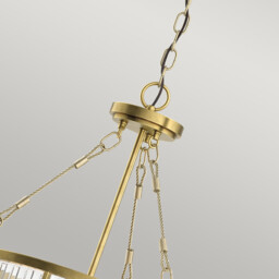 Kichler Roux Cylindrical Pendant Ceiling Light Natural Brass - thumbnail 5