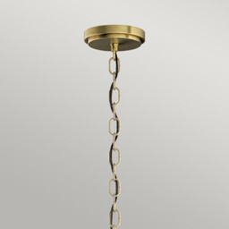Kichler Roux Cylindrical Pendant Ceiling Light Natural Brass - thumbnail 3