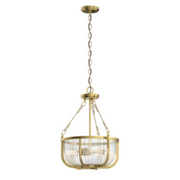 Kichler Roux Cylindrical Pendant Ceiling Light Natural Brass - thumbnail 1