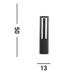 Michigan LED Outdoor Short Aluminium Bollard Light Grey IP54 - thumbnail 3