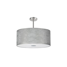 Baymont Polished Chrome 5 Light E27 Semi Flush Fixture With 60cm x 22cm Silver Leaf Shade - thumbnail 5