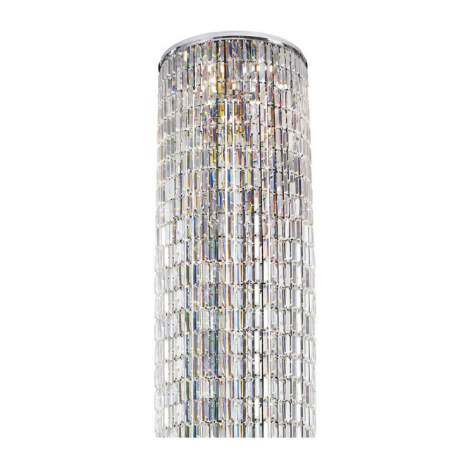 Torre Pendant 60cm Plate & Mirror Only 7 Light GU10 Polished Chrome/Crystal To Order 70 Hooks - image 1