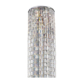 Torre Pendant 60cm Plate & Mirror Only 7 Light GU10 Polished Chrome/Crystal To Order 70 Hooks