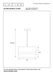 Extravaganza Tusse Retro Pendant Light - 1xE27 - Blue - thumbnail 2
