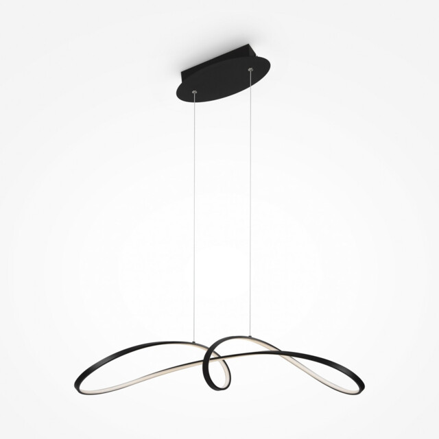 Maytoni Curve Modern Integrated LED Pendant Ceiling Light Black 4000K - image 1