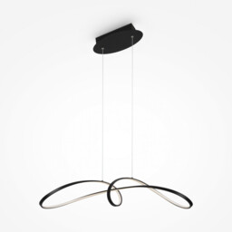 Maytoni Curve Modern Integrated LED Pendant Ceiling Light Black 4000K - thumbnail 1