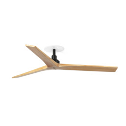 Klim Recessed Medium Ceiling Fan Matt Black, Pine Blades